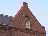 Achtergevel in gerestaureerde staat